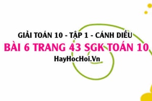 Giải bài 6 trang 43 Toán 10 Tập 1 SGK Cánh Diều